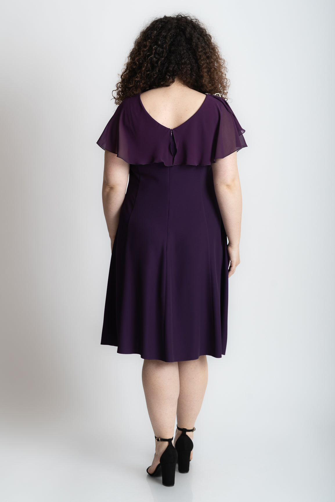 Rochie in clini cu buzunare, mov