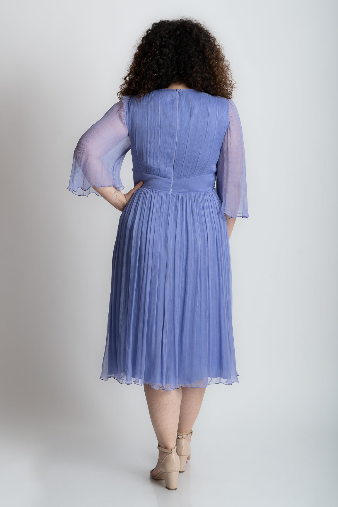 Rochie lavanda de ocazie din matase