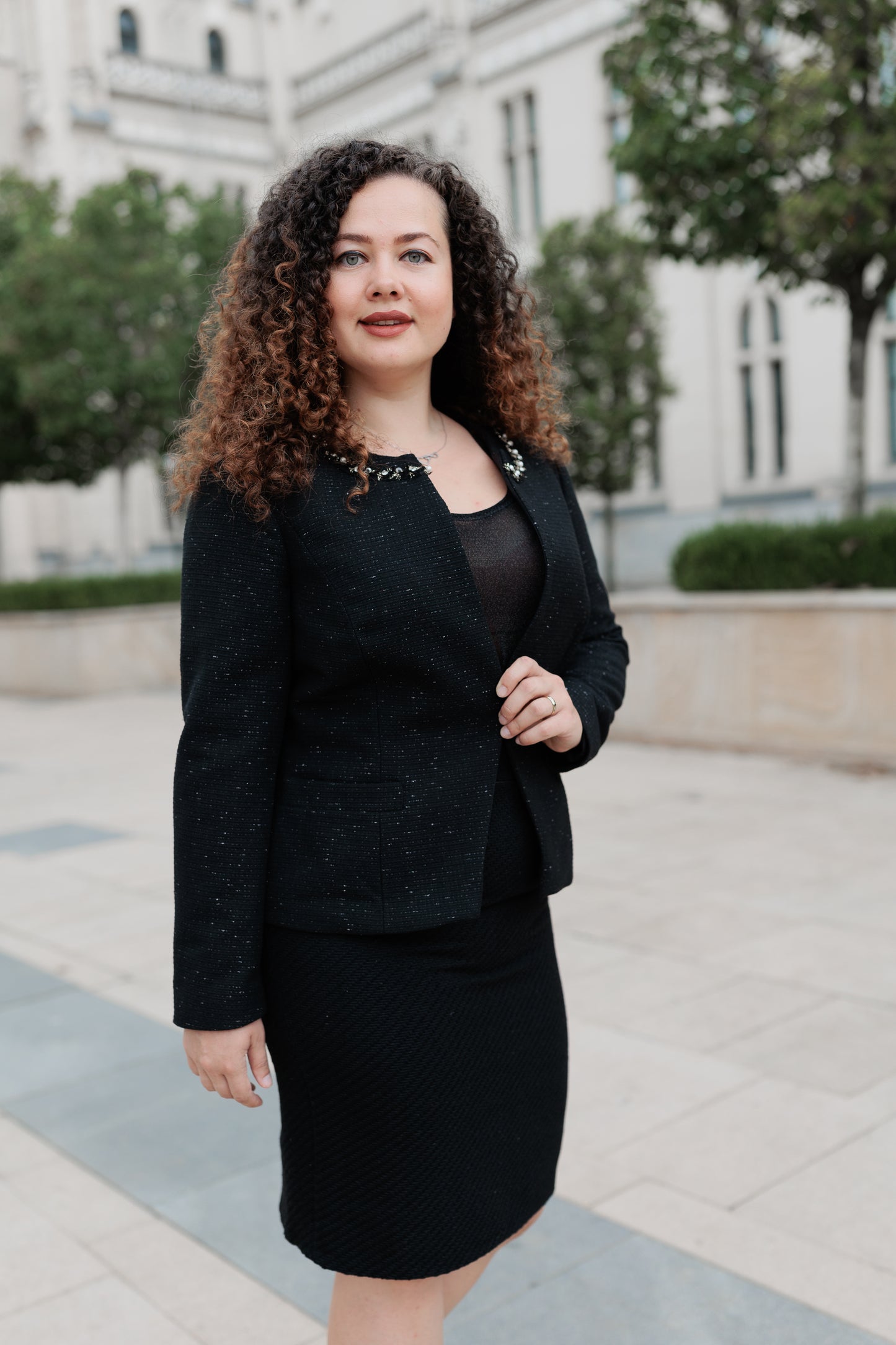 Sacou elegant, negru