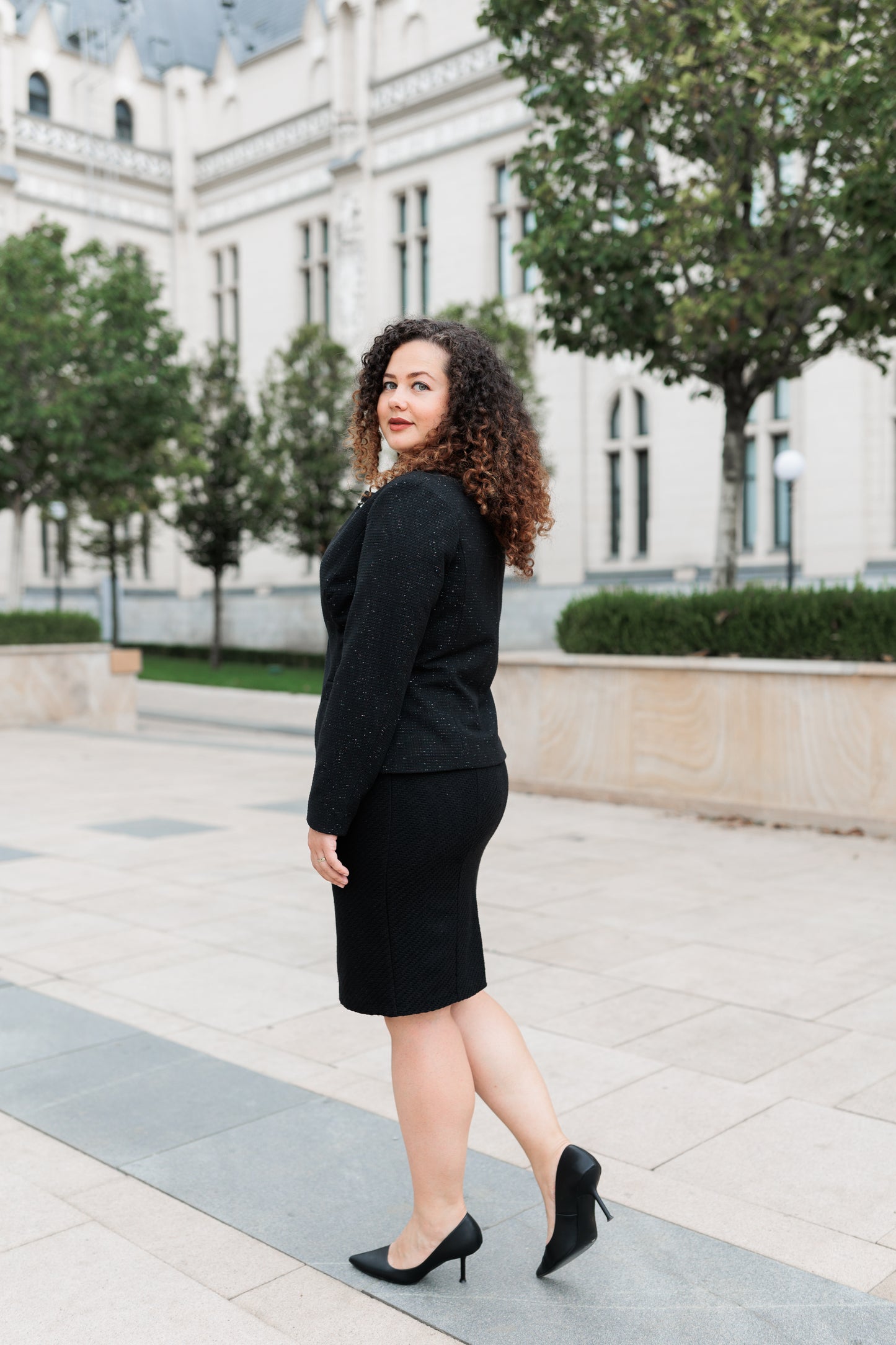 Sacou elegant, negru