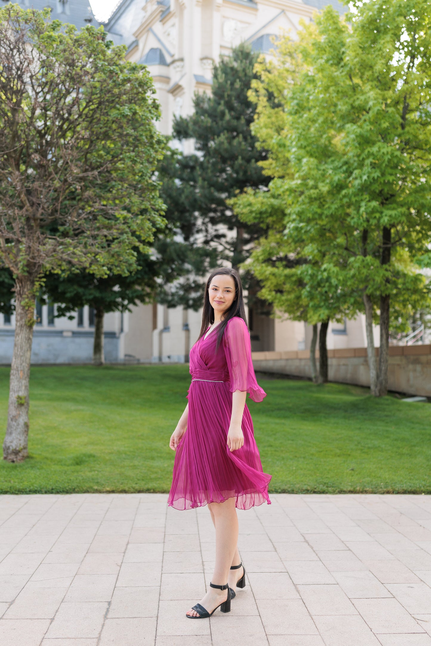 Rochie din matase de soacre