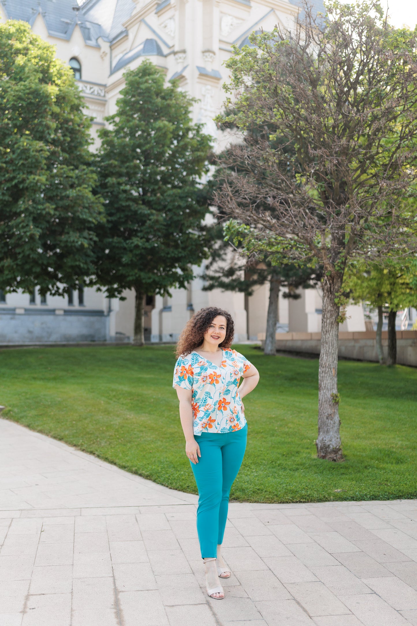 Bluza din in imprimata