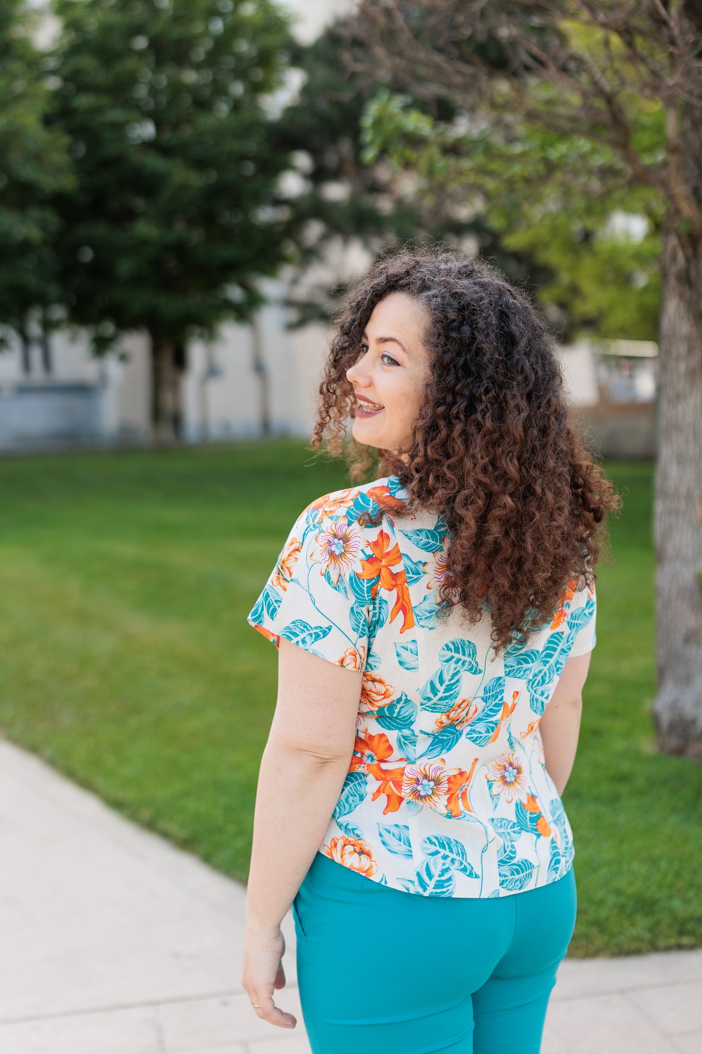 Bluza din in imprimata