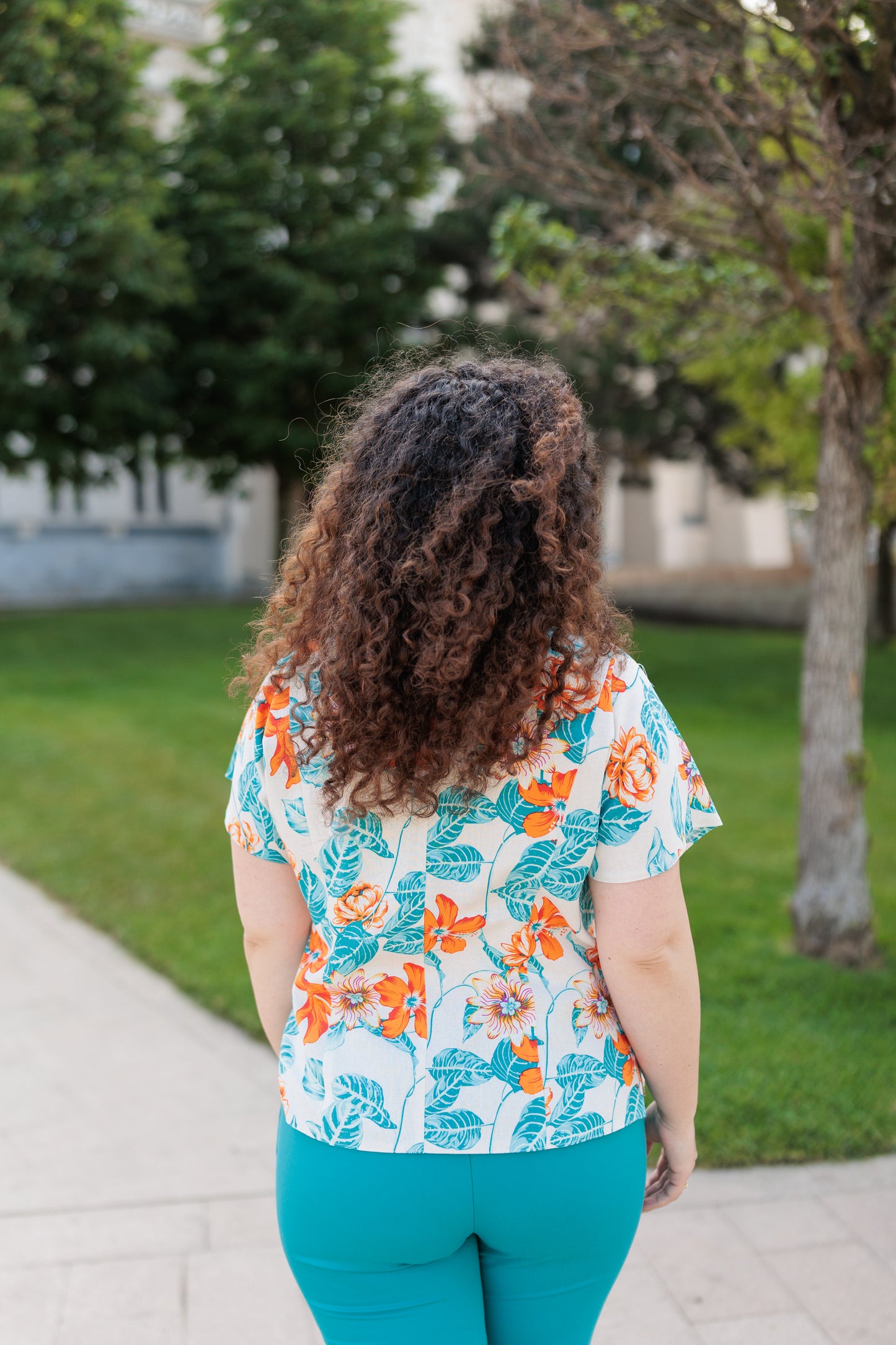 Bluza din in imprimata
