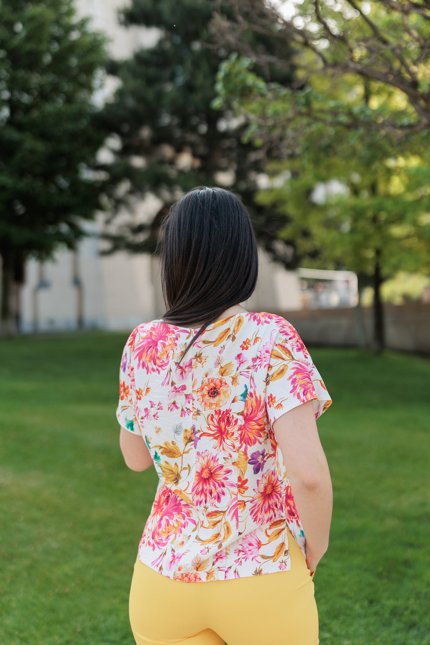 Bluza din in imprimata
