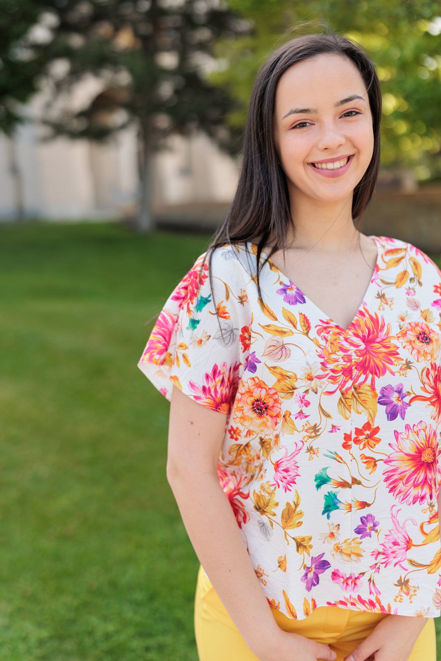 Bluza din in imprimata