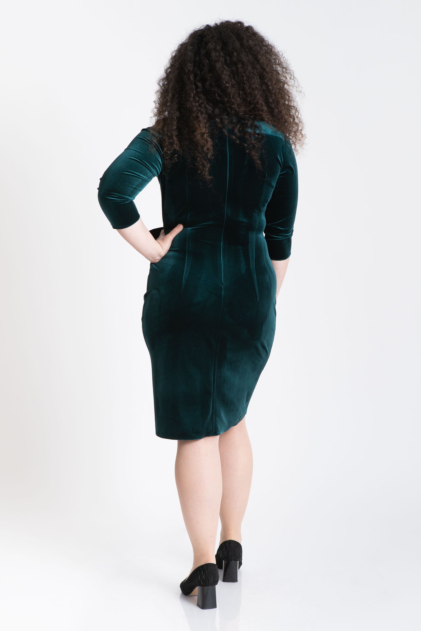 Rochie din catifea, verde