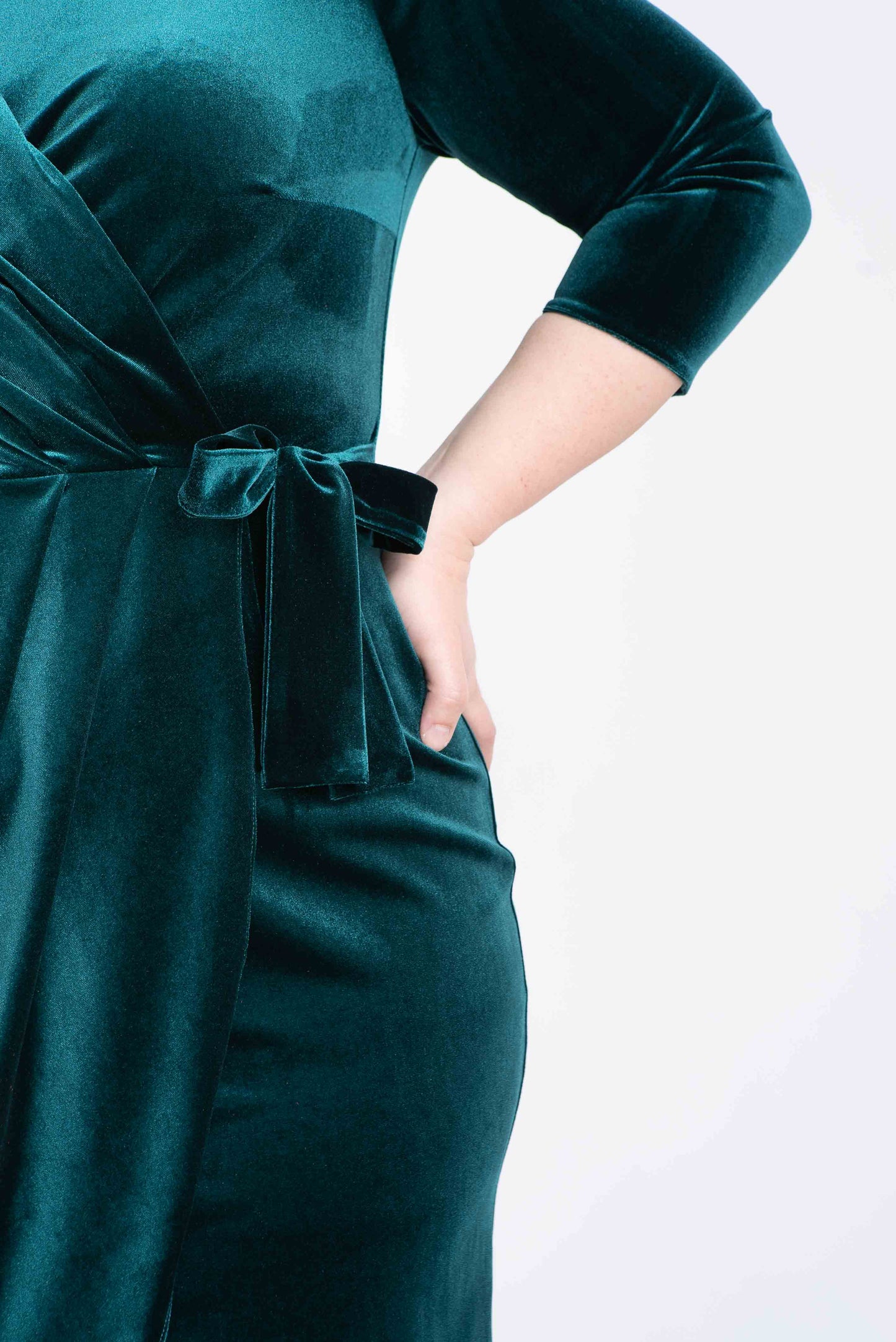 Rochie din catifea, verde
