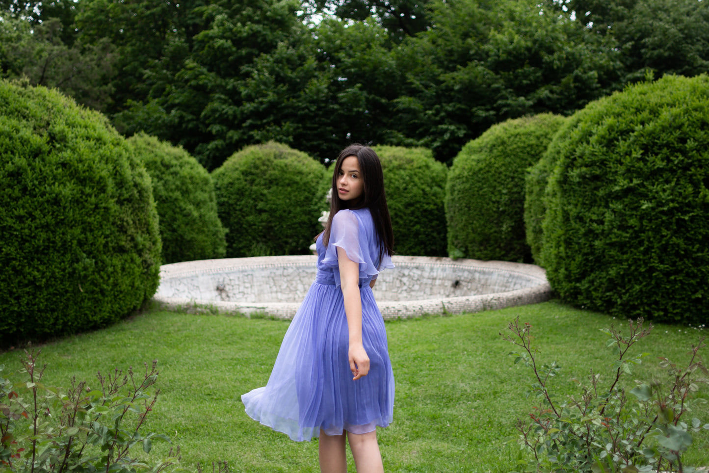 Rochie din matase lavanda