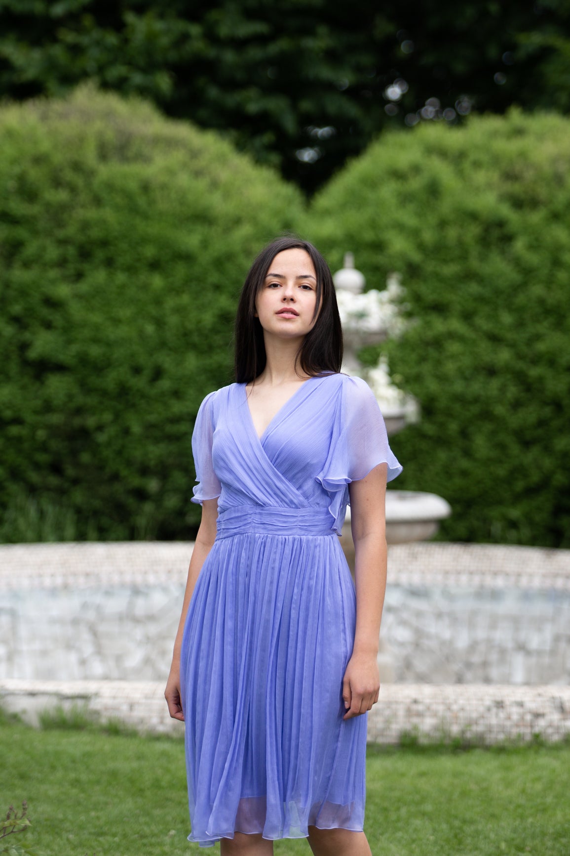 Rochie lavanda din matase