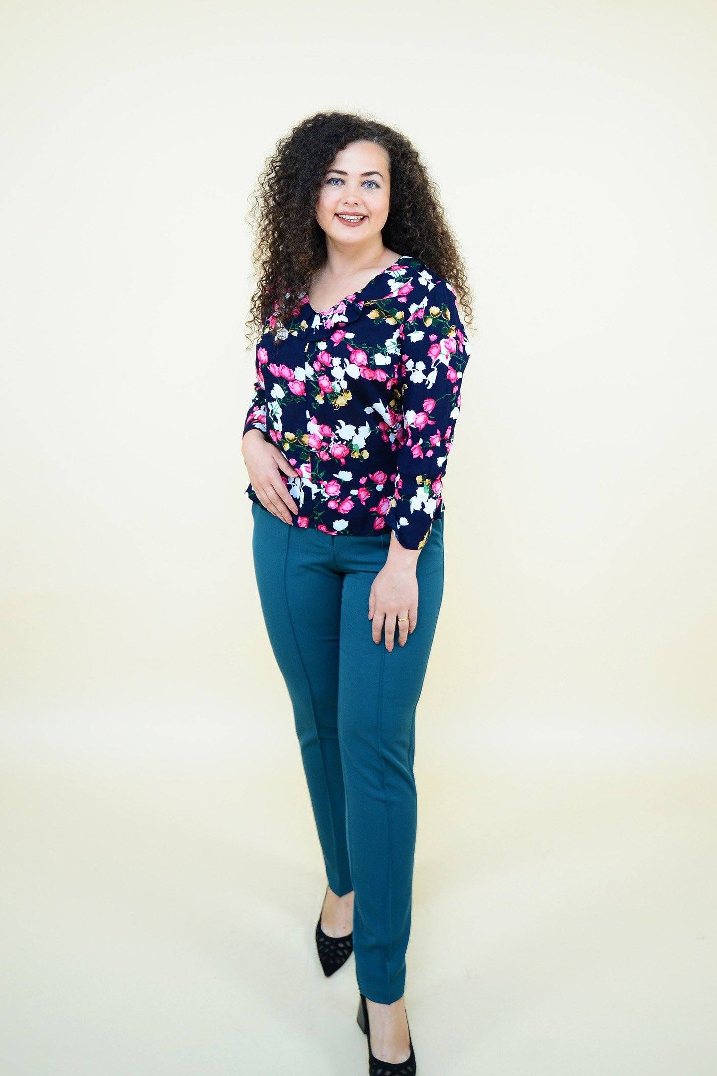 Bluza imprimata, bleomarin Bluza B30039 #culori_bleumarin