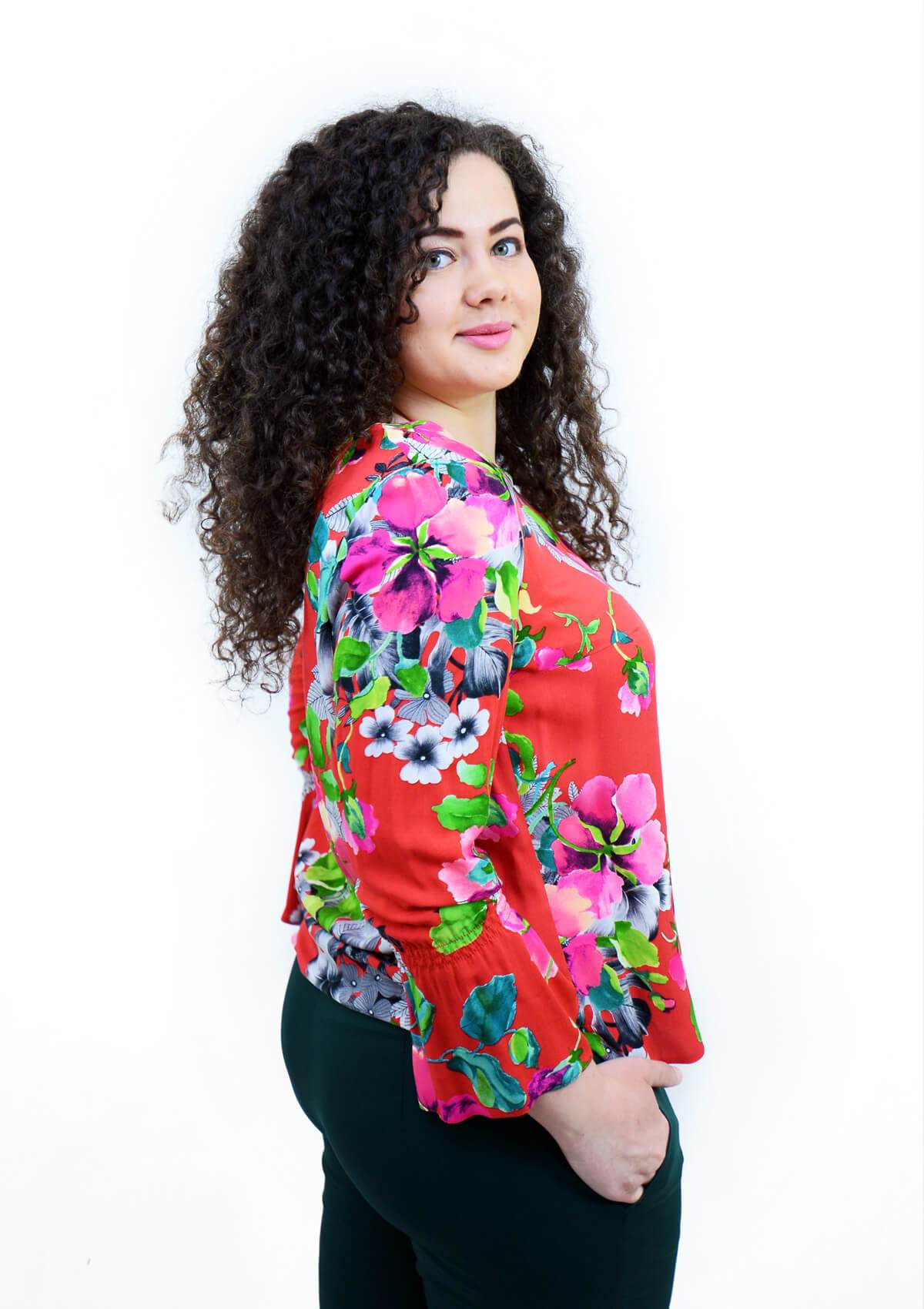 Bluza imprimata, rosie #culori_rosu
