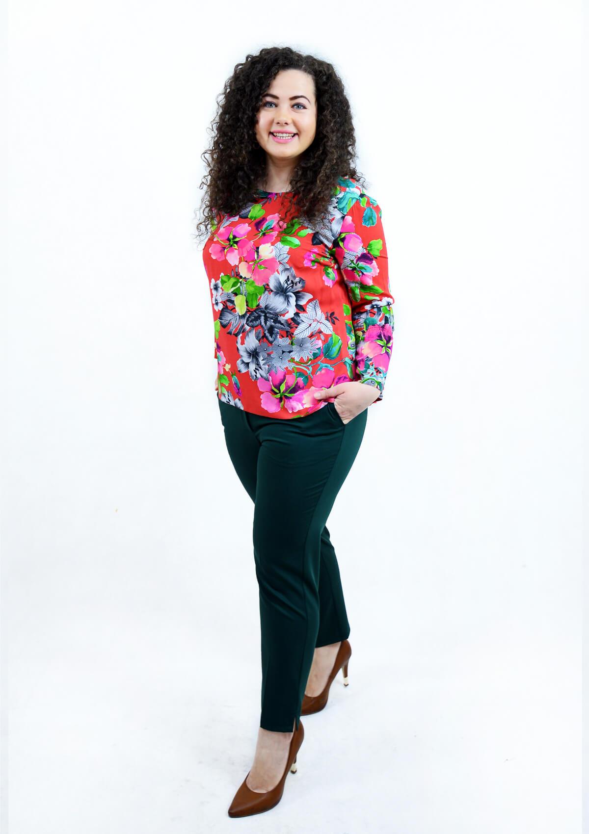 Bluza imprimata, rosie#culori_rosu