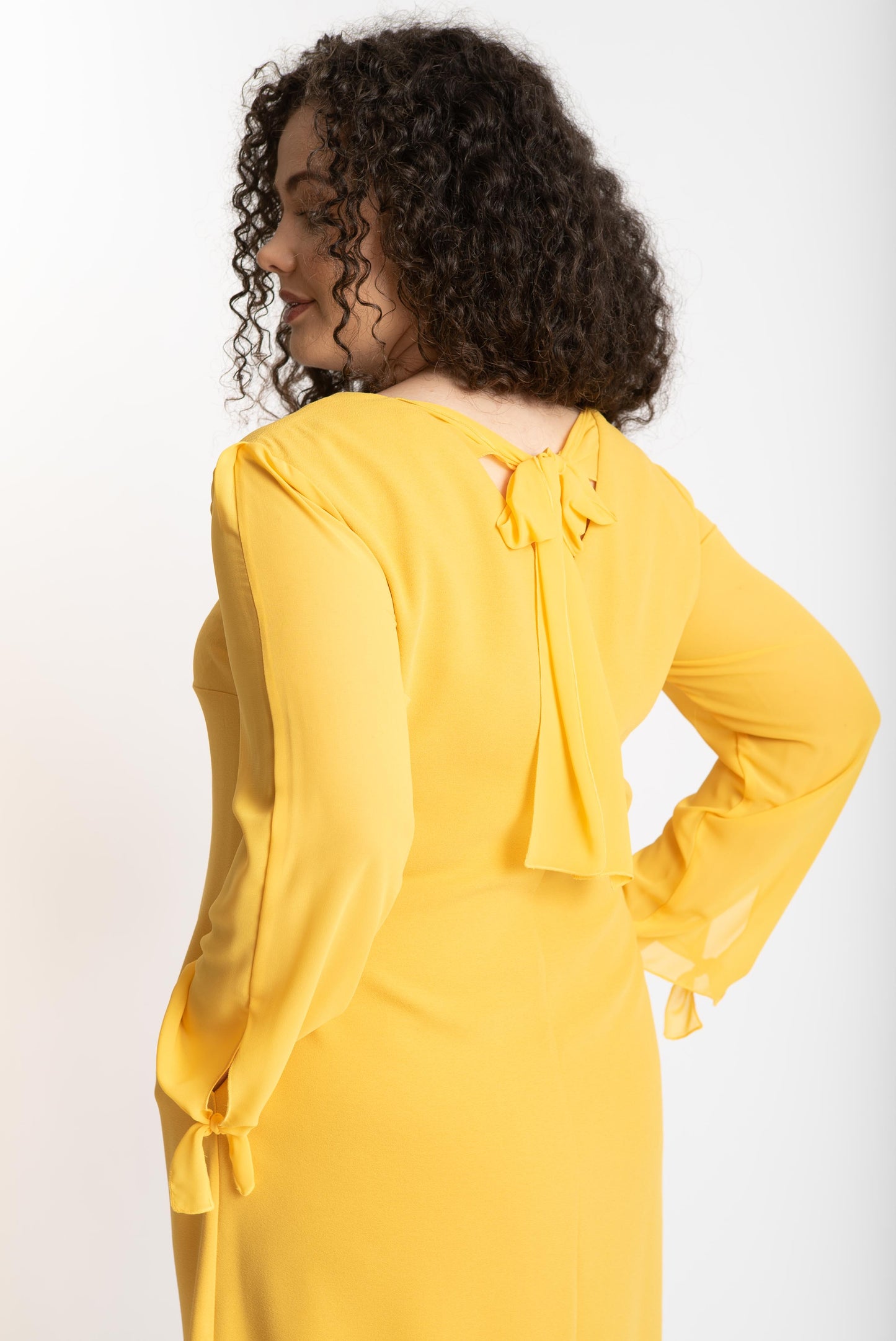 Rochie office galbena