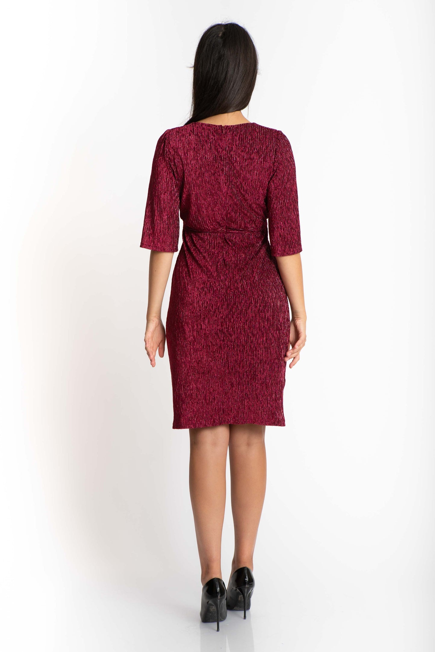 Rochie eleganta cu nod rosie