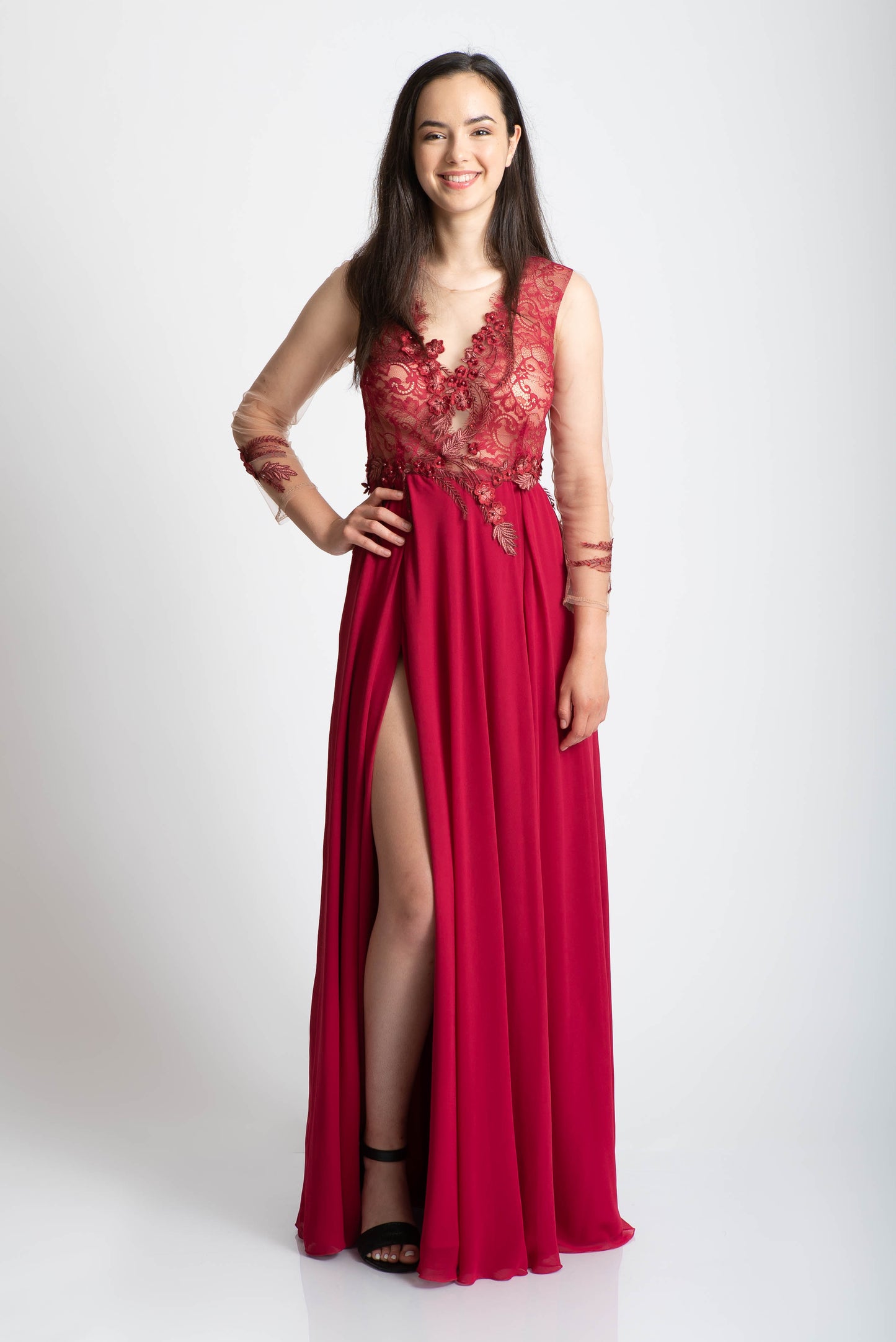Rochie grena cusuta manual