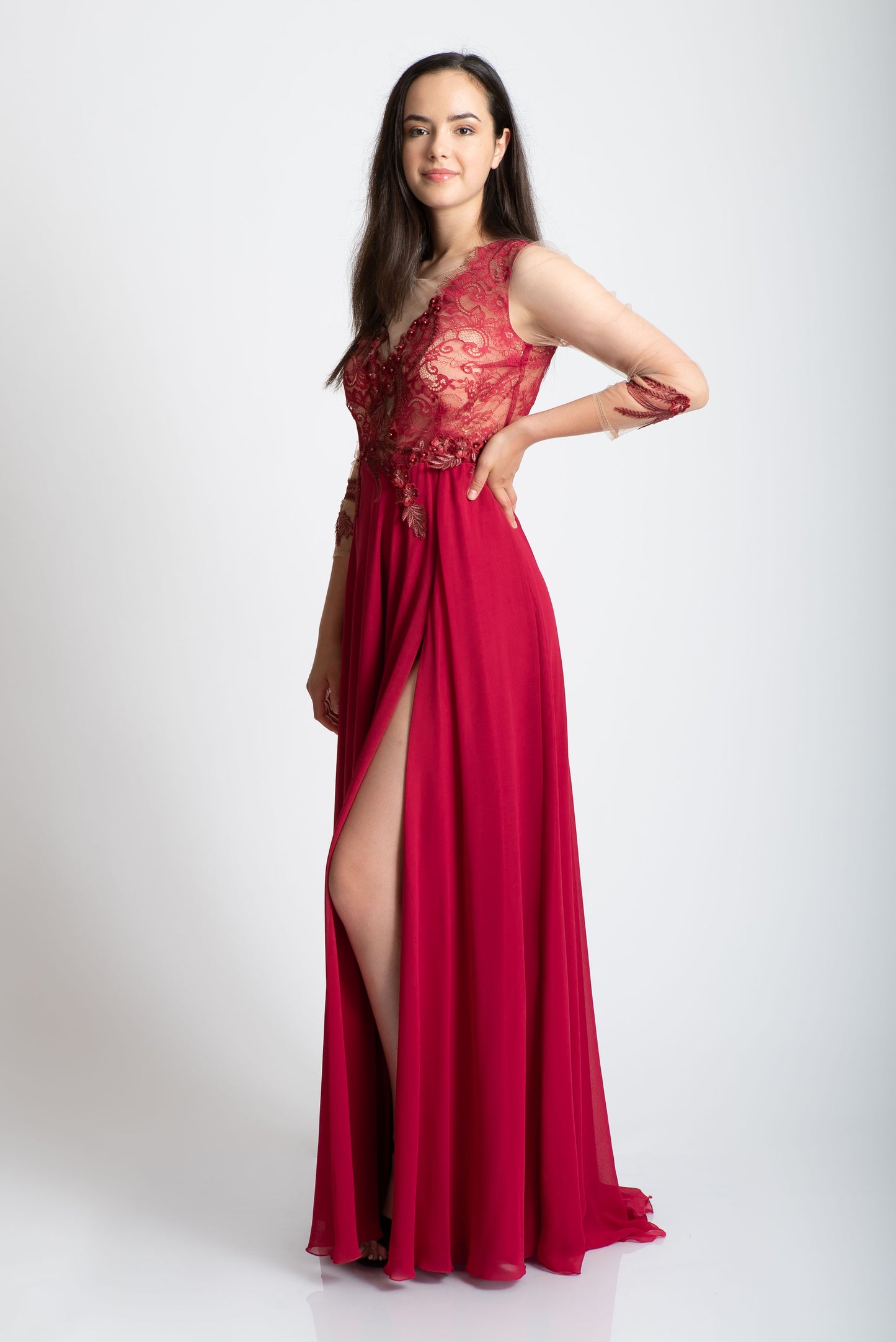Rochie grena cusuta manual