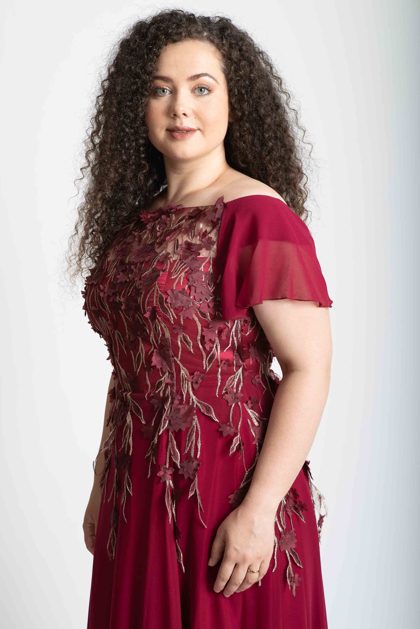 Rochie eleganta grena