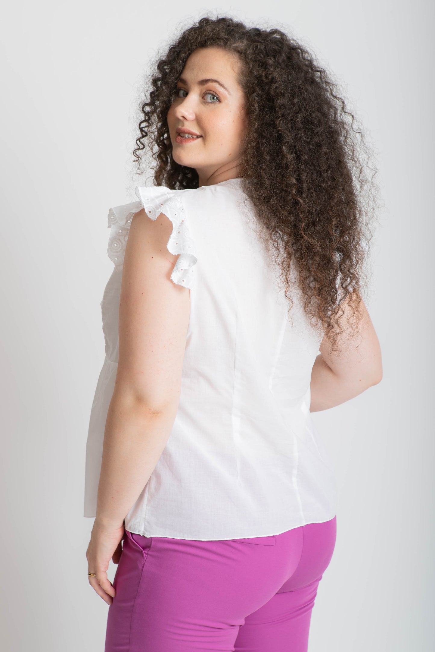 Bluza din bumbac alba #culori_alb