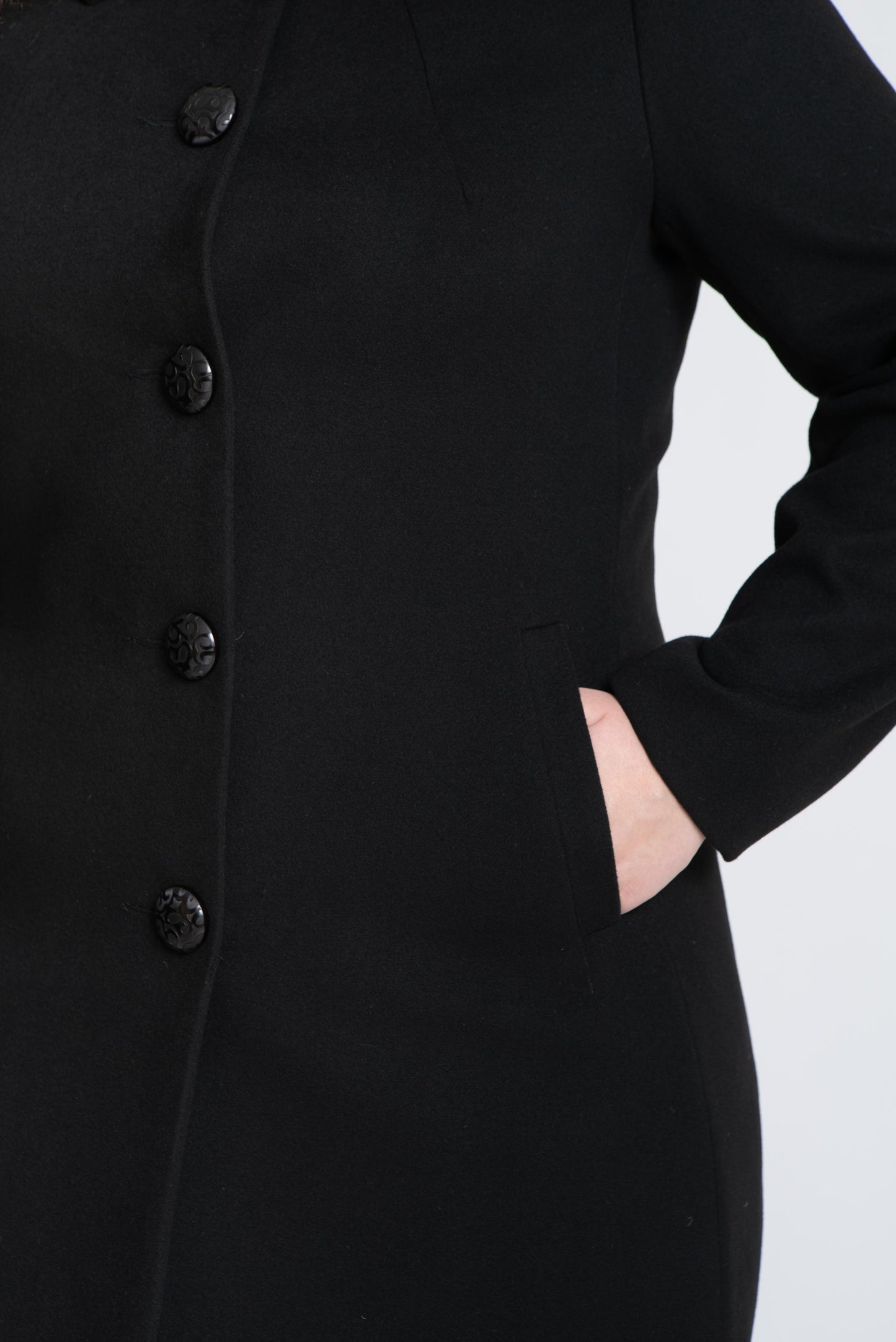 Palton clasic, negru