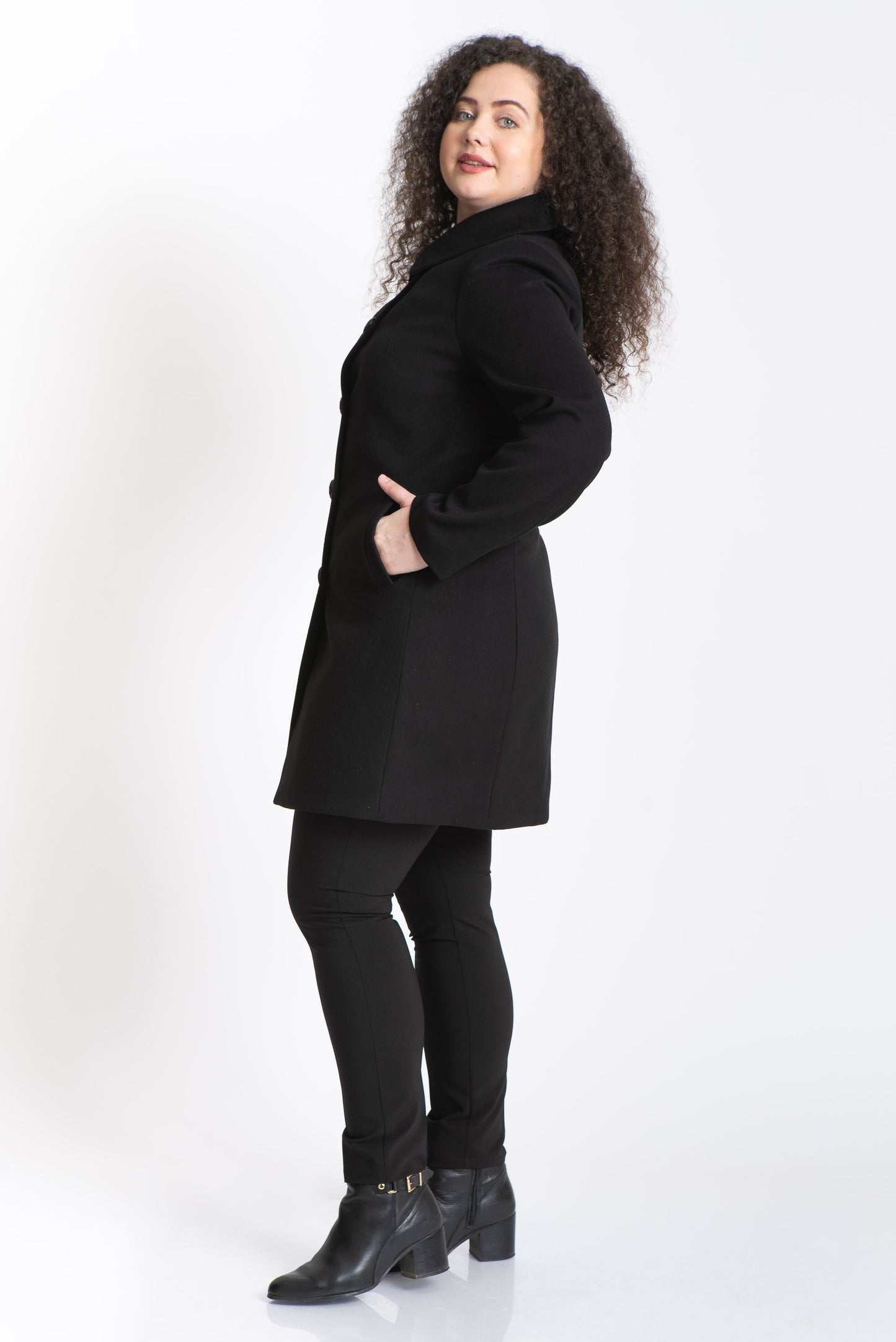 Palton clasic, negru