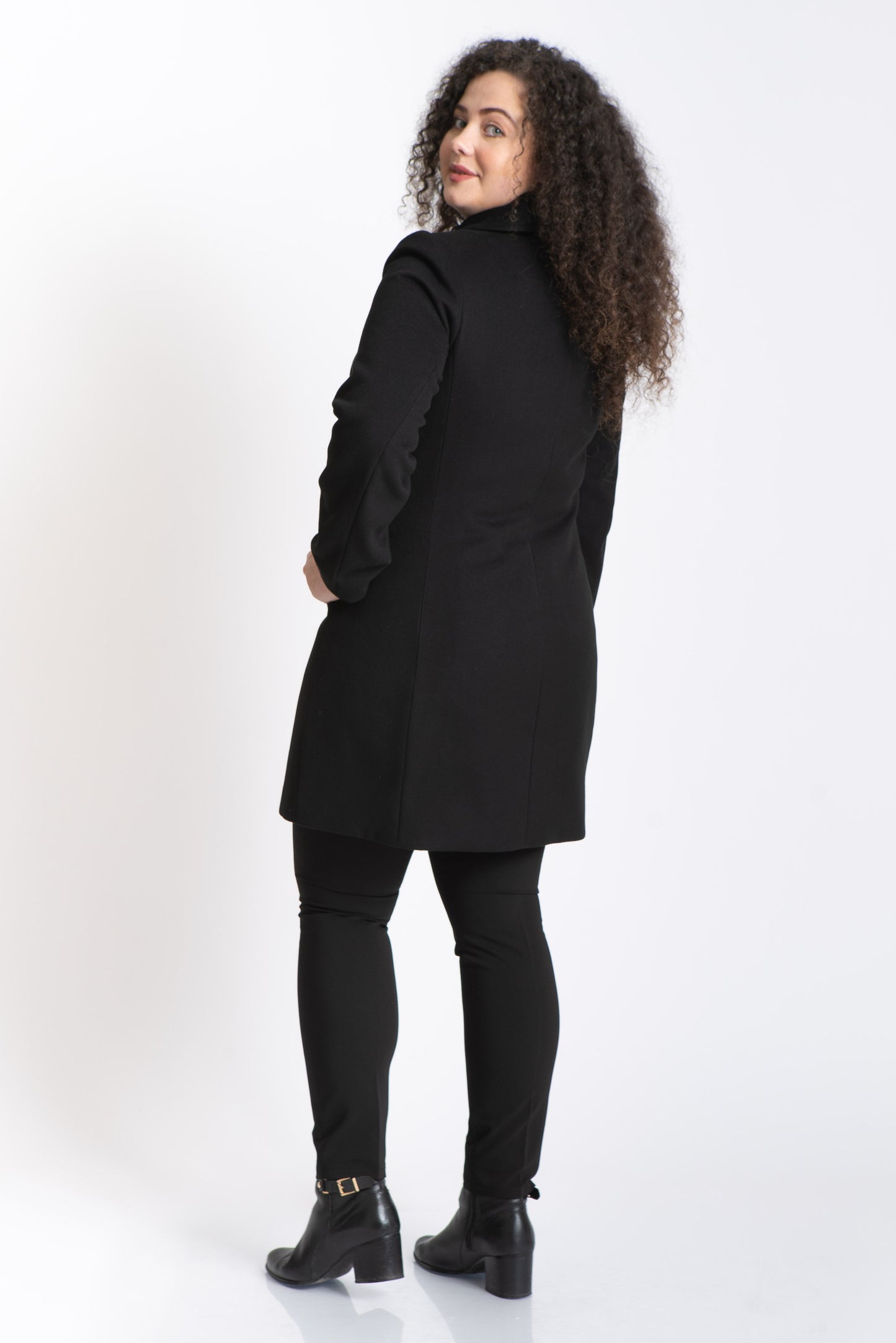 Palton clasic, negru