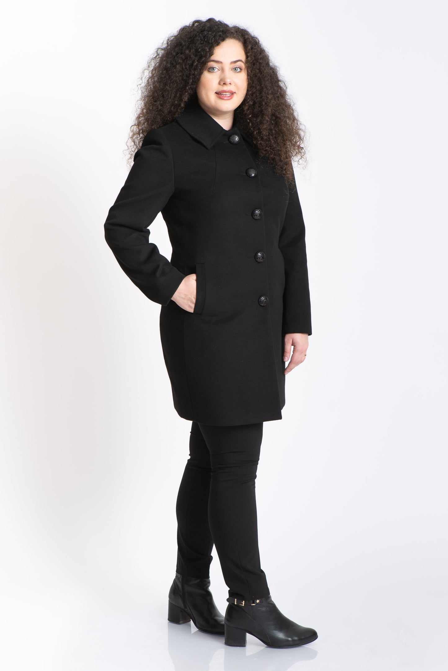 Palton clasic, negru