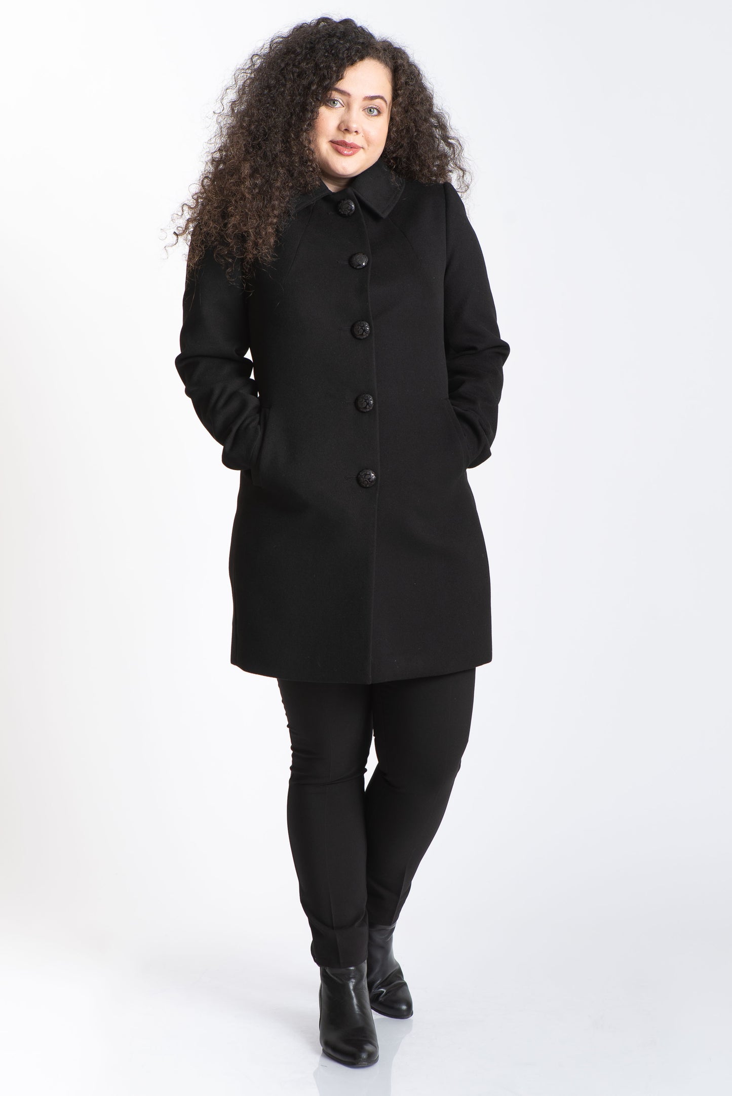 Palton clasic, negru