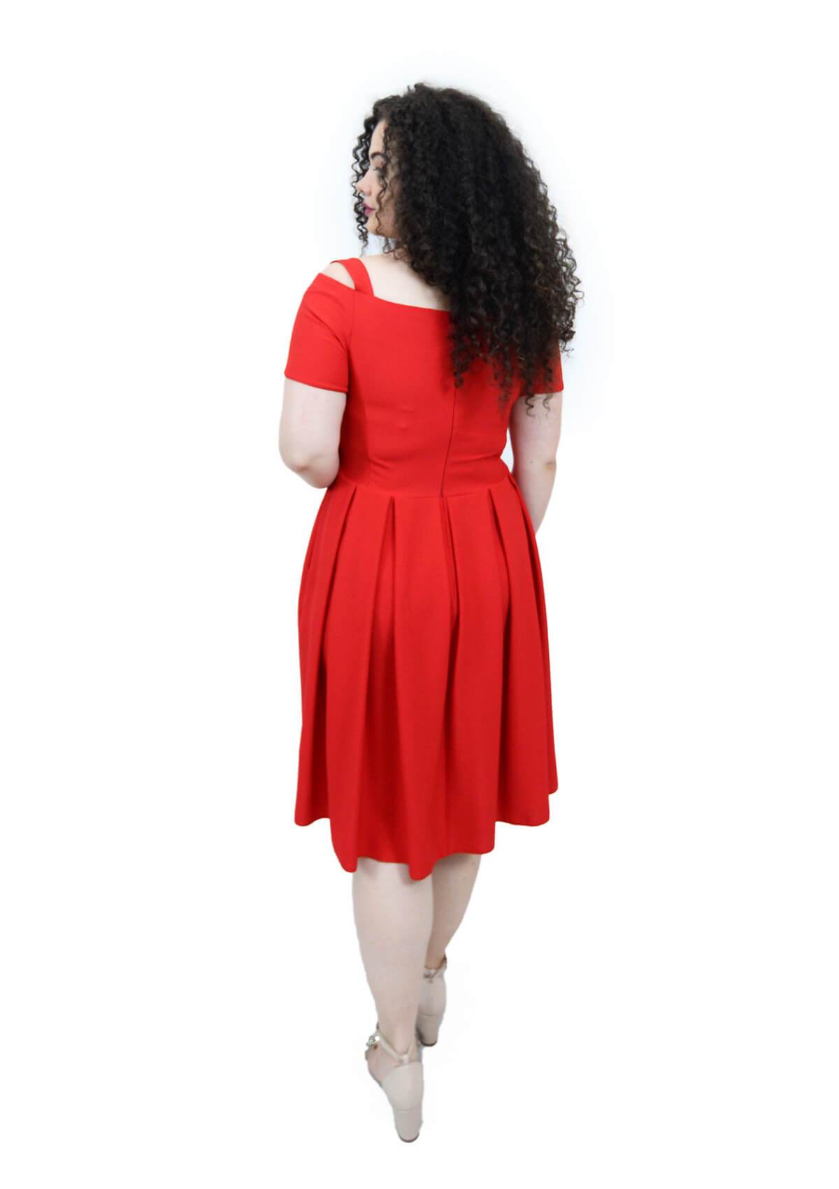 Rochie brodată, roșie Rochie R80057