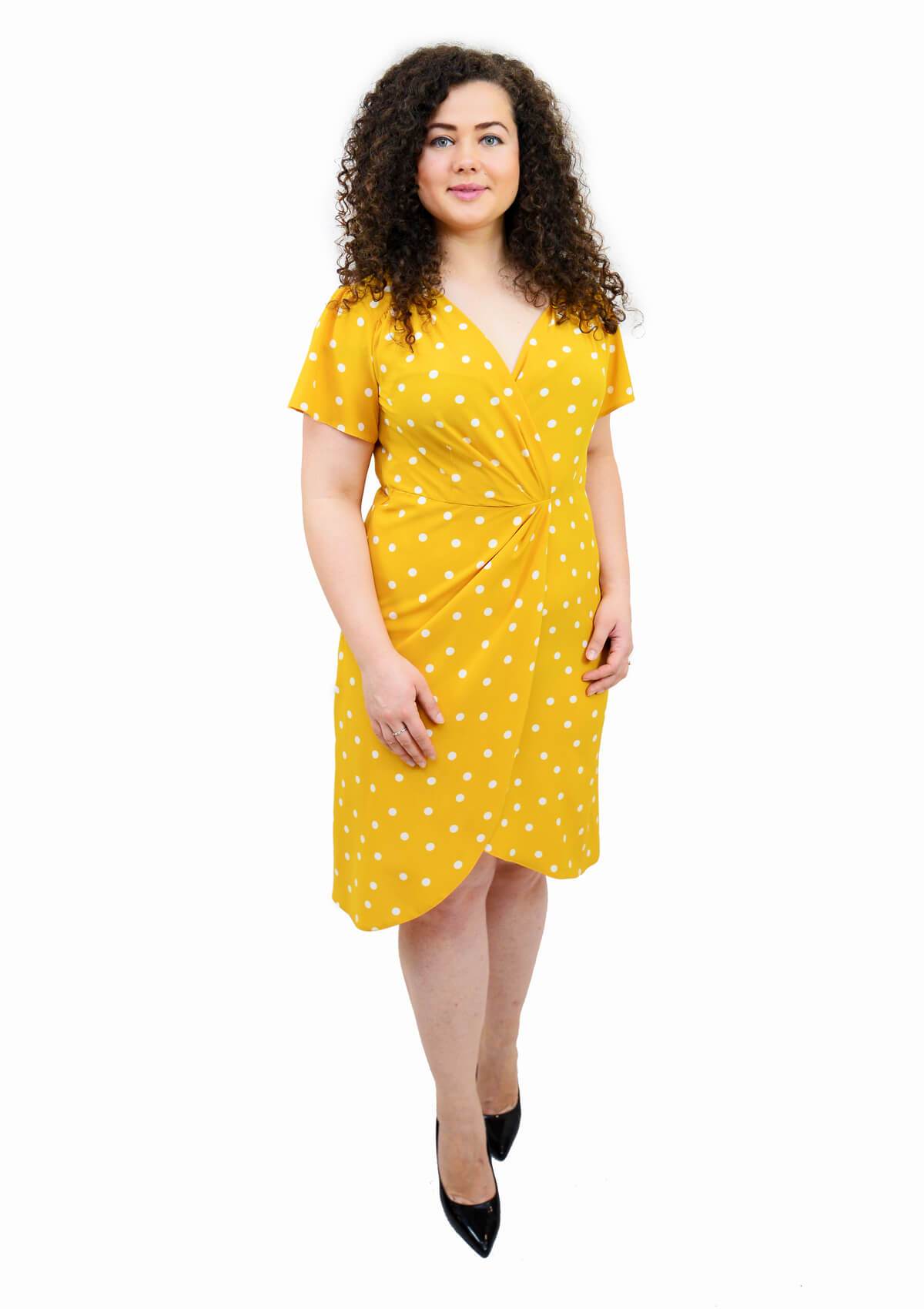 Rochie cu buline, galbena Rochie R80161