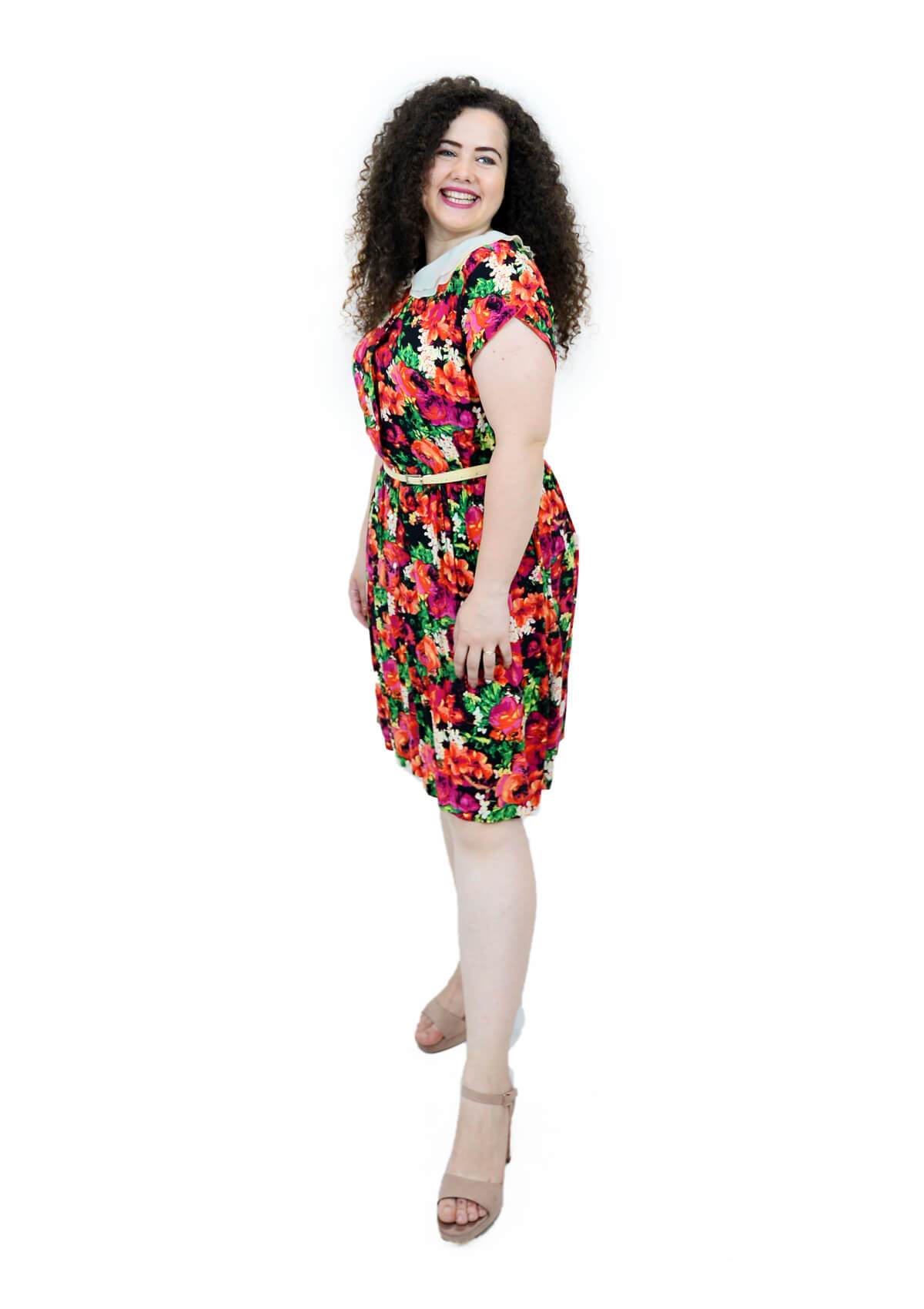 Rochie cu guleras, imprimata Rochie R80242