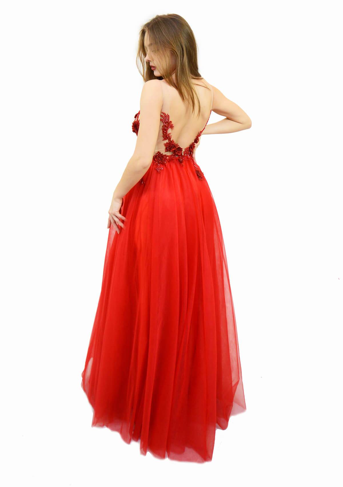 Rochie cusuta manual, rosie Rochie R80182