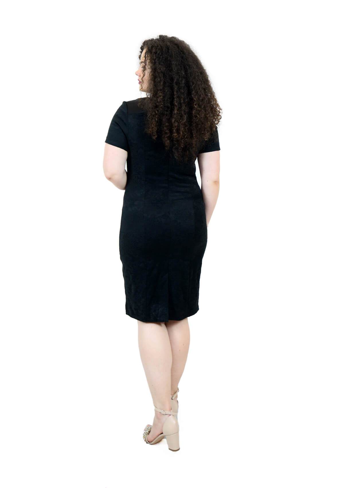 Rochie din bumbac, neagra Rochie R80126