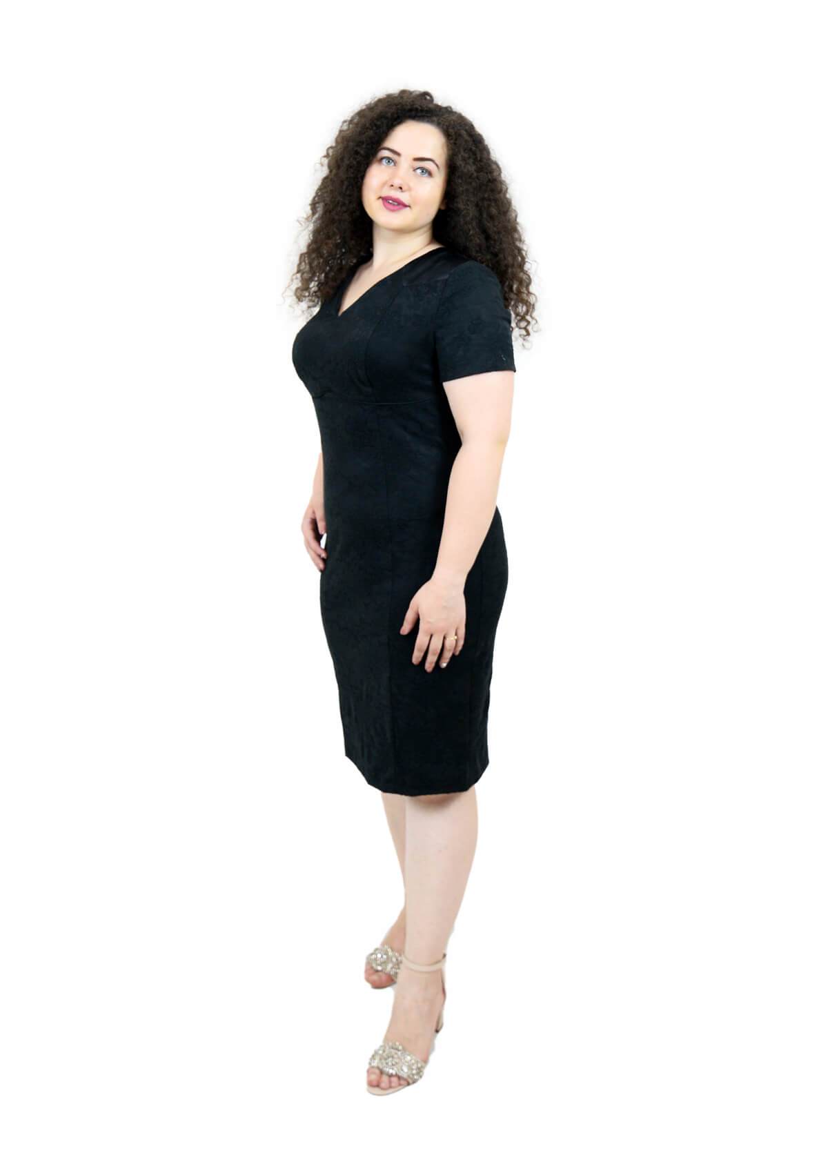 Rochie din bumbac, neagra Rochie R80126