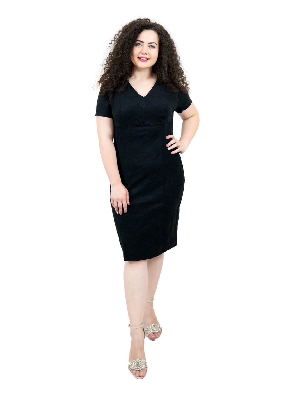 Rochie din bumbac, neagra Rochie R80126