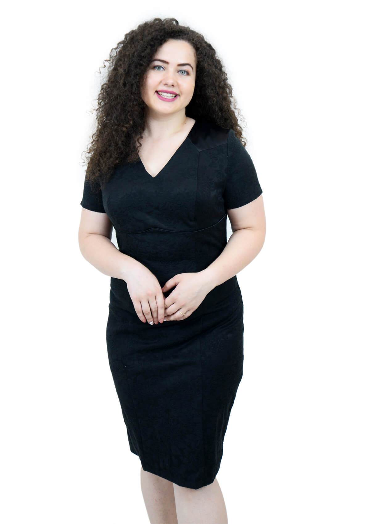 Rochie din bumbac, neagra Rochie R80126
