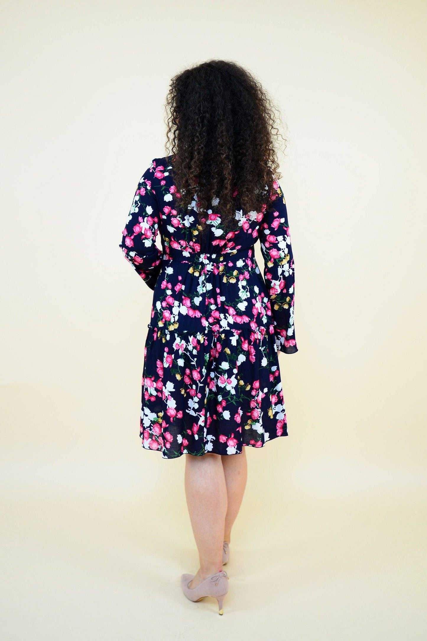 Rochie din viscoza imprimata, bleomarin Rochie R80243