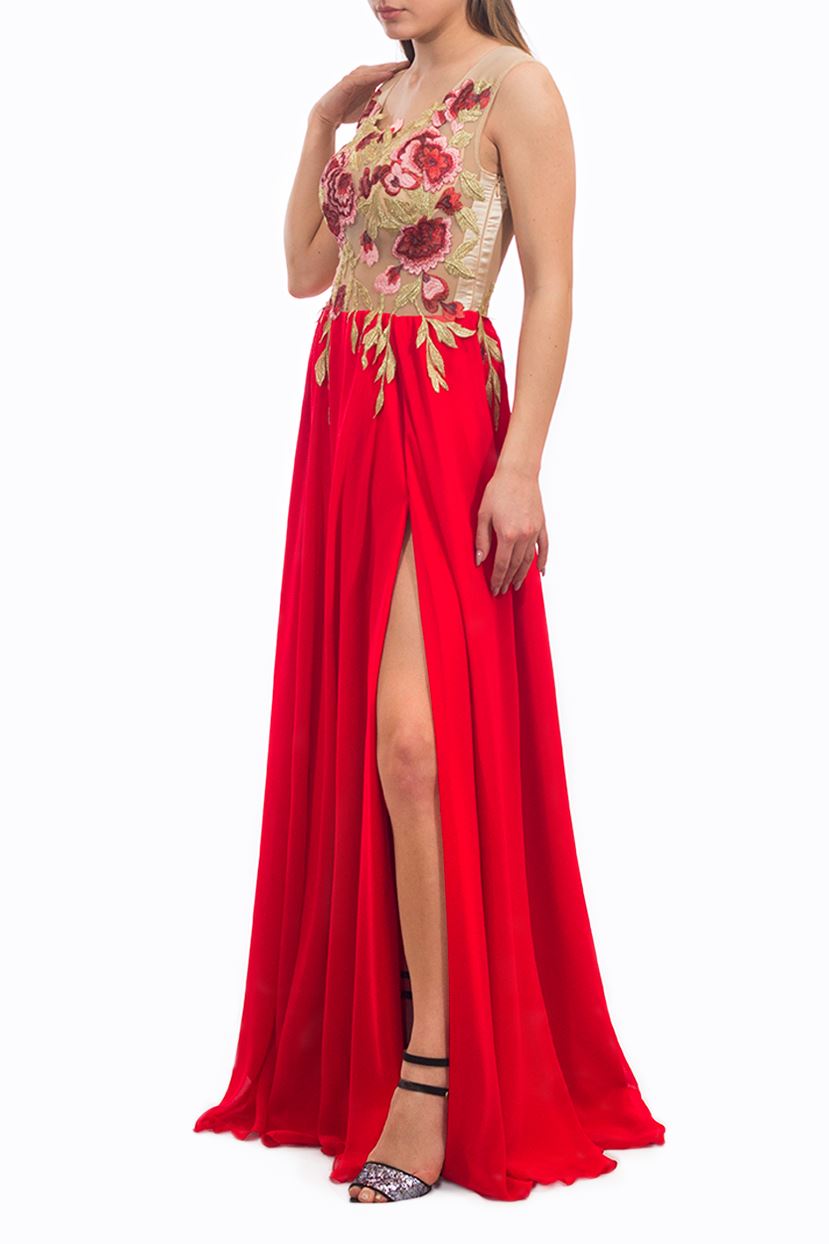 Rochie din voal cusută manual Rochie R800251