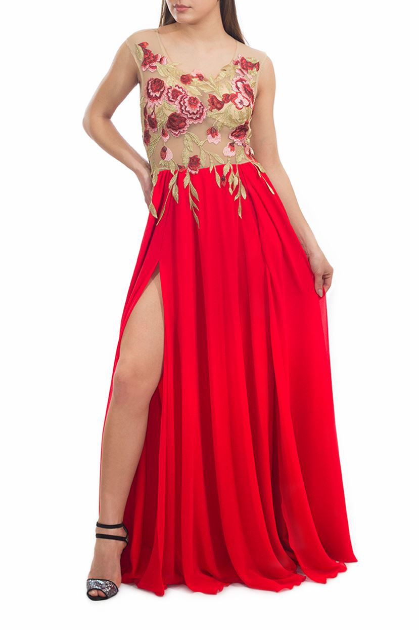 Rochie din voal cusută manual Rochie R800251