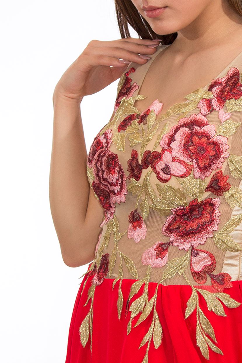 Rochie din voal cusută manual Rochie R800251