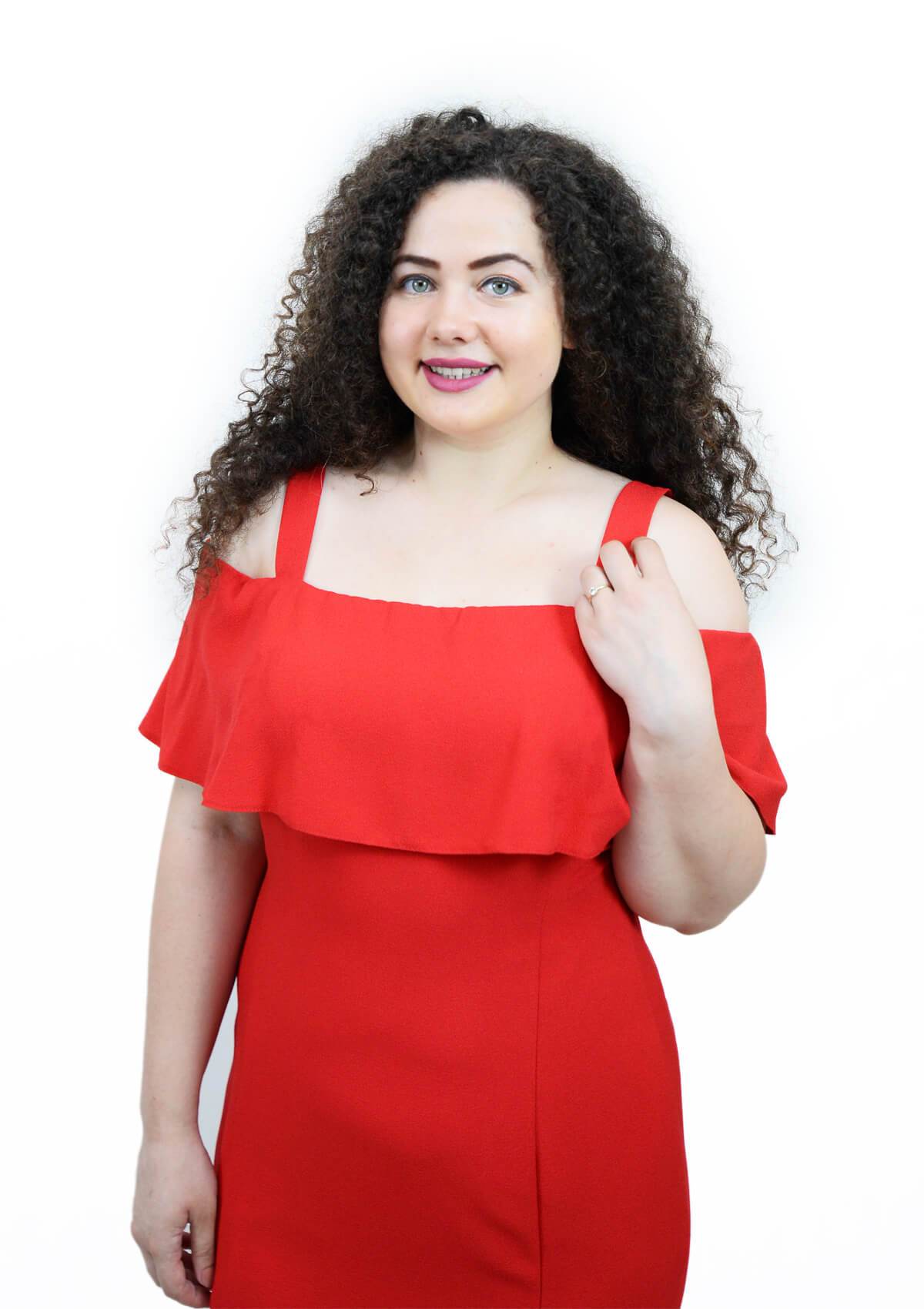 Rochie mulata cu umerii goi, rosie Rochie R80235