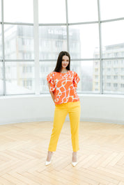 Bluza din viscoza oranj