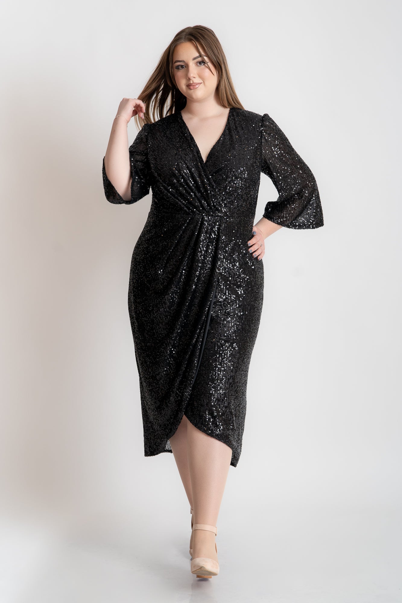 Rochie din paiete neagra