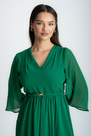 Rochie din voal, verde