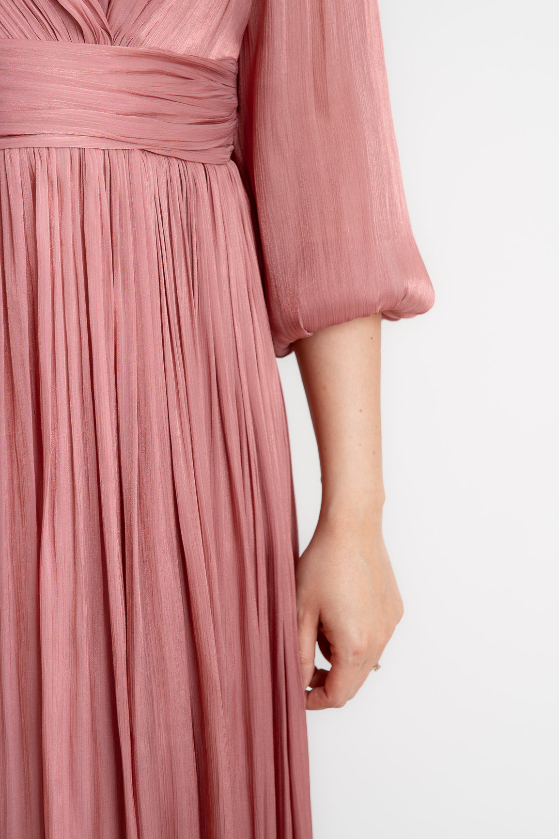 Rochie lunga eleganta, roz pudra