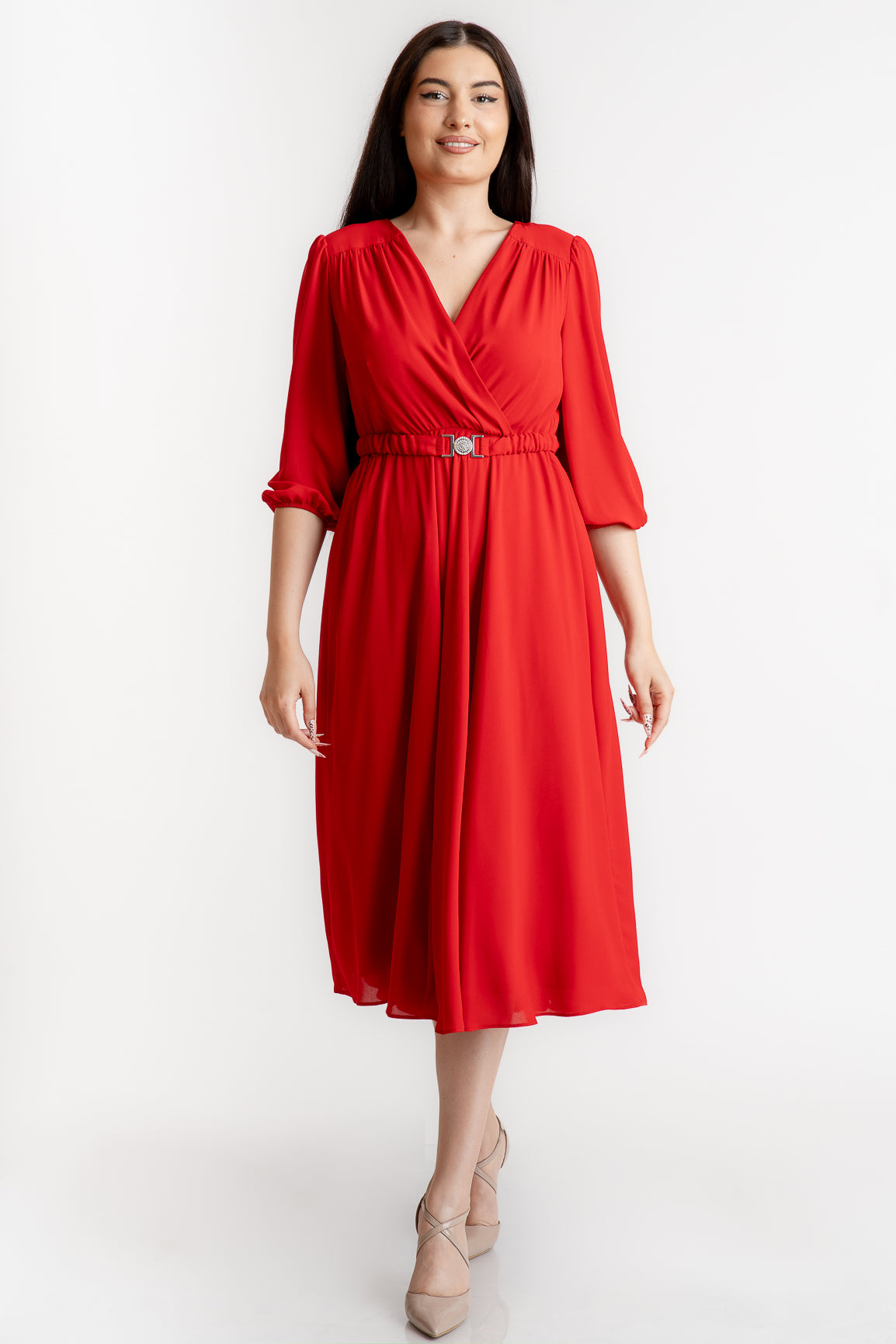 Rochie din voal, rosie
