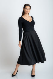 Fusta midi neagra