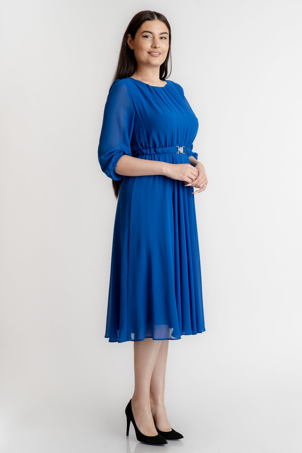 Rochie din voal, albastra
