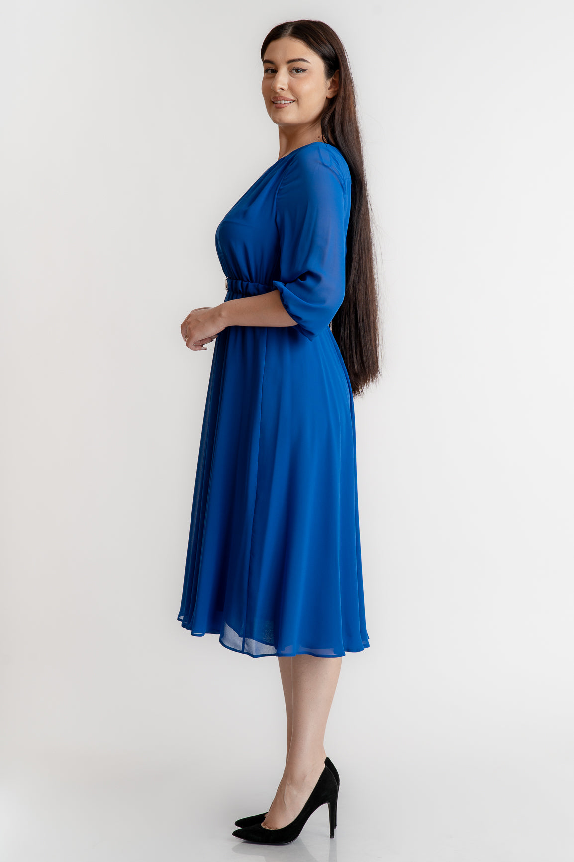 Rochie din voal, albastra