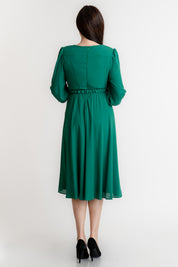 Rochie din voal, verde